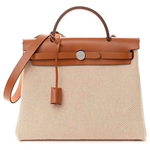 VINTAGE🧡HERMES🧡Vache Hunter Criss Viking Herbag Zip Retourne 31 PM - Picture 1 of 16